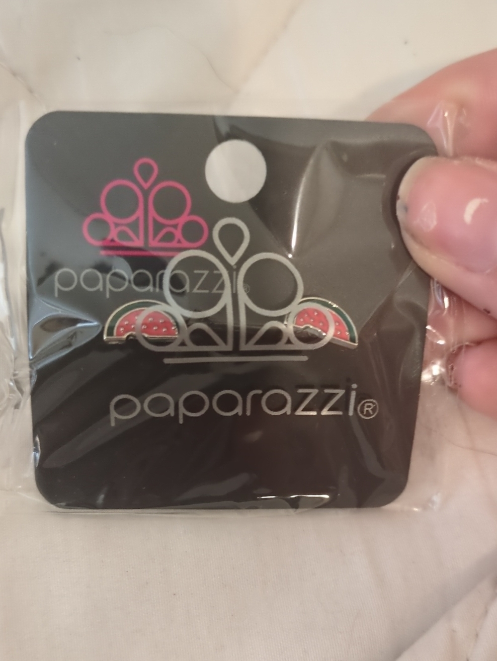 paparazzi Pink Watermelon Slice Hair Clips